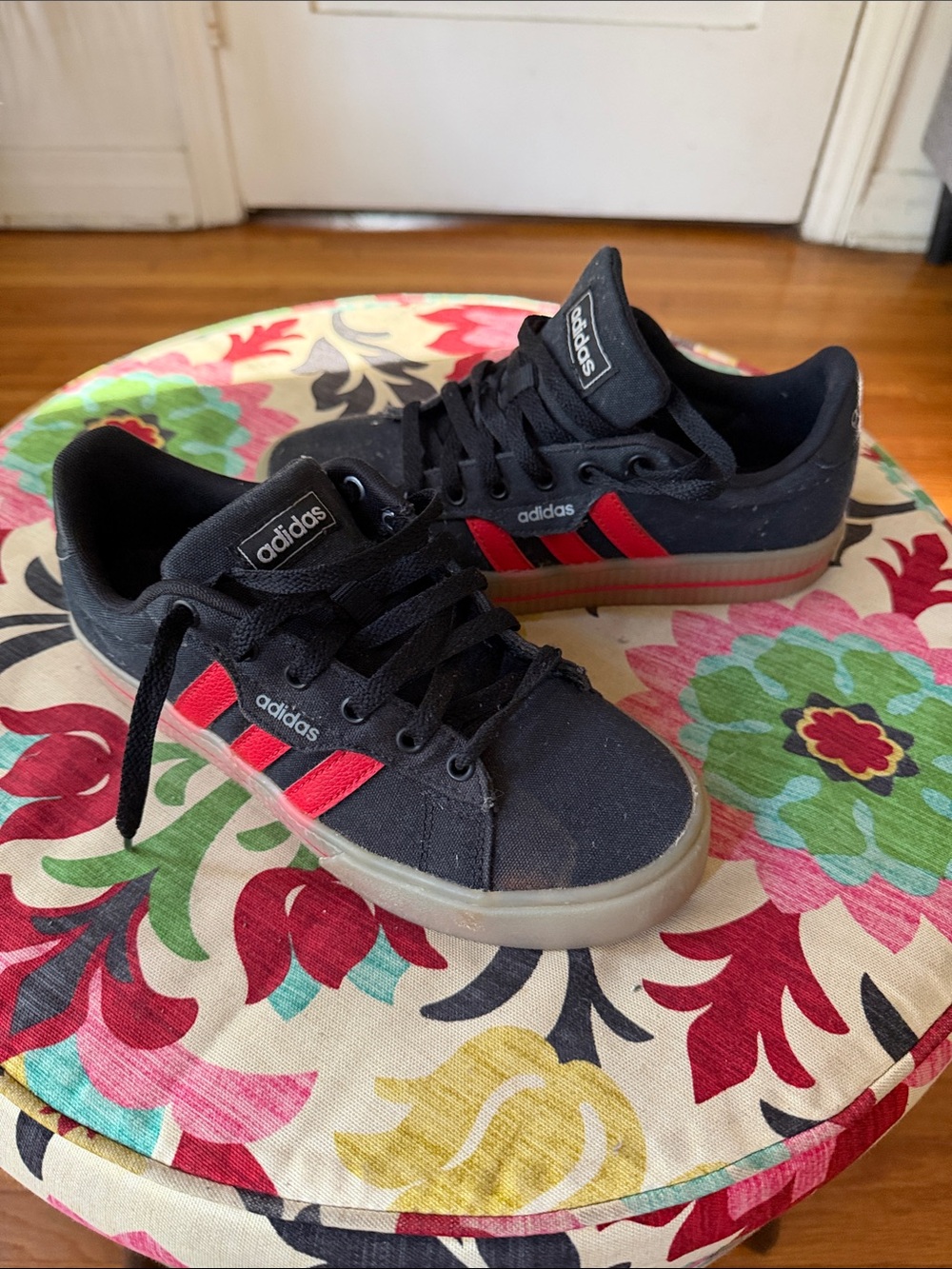 Adidas Black with Red Stripes